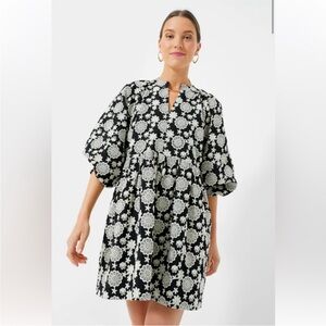 NWOT HYACINTH HOUSE Black Ivory Eyelet Long Sleeve Dress Floral XXL | K182